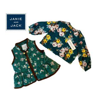 Janie and Jack 6-12 months old girls vest and jacket never worn and NWT adorable